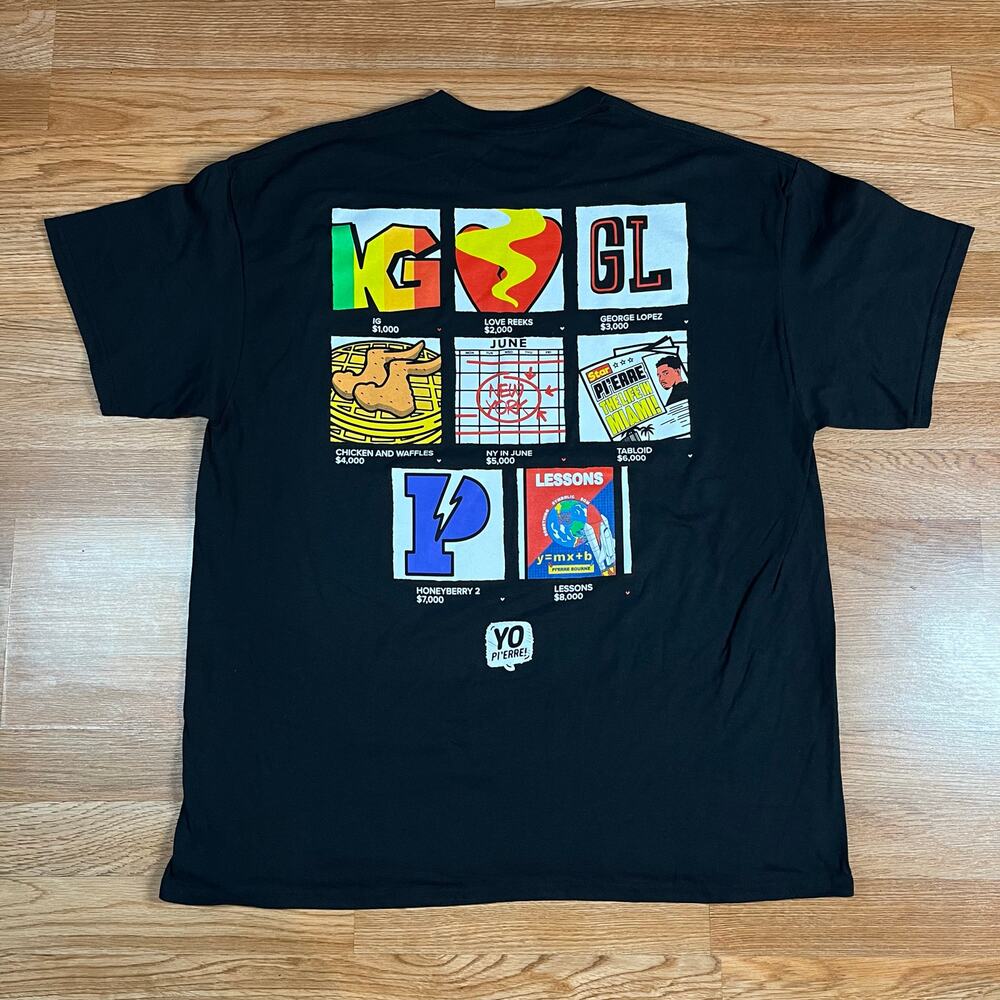 Pierre Bourne "Grails" Tour T Shirt Black Men’s  Size XL New
